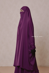 Purple Hoor - Two Piece Jilbab With Skirt- Long & Loose