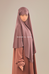 Taupe Rose Salam 2 Nidha Abaya & Cotton Shams Khimar Set