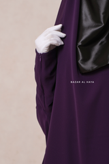 Yasmin Purple Two Piece Jilbab With Dress & Khimar - Loose Style & Light Soft Breathable