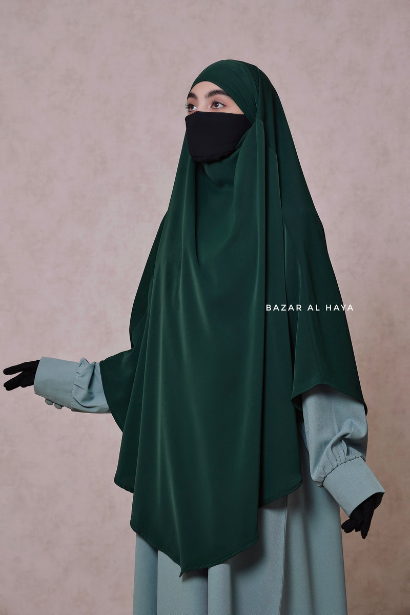 Emerald Mubarak Long Triangle Diamond Khimar - Nidha Extra Long