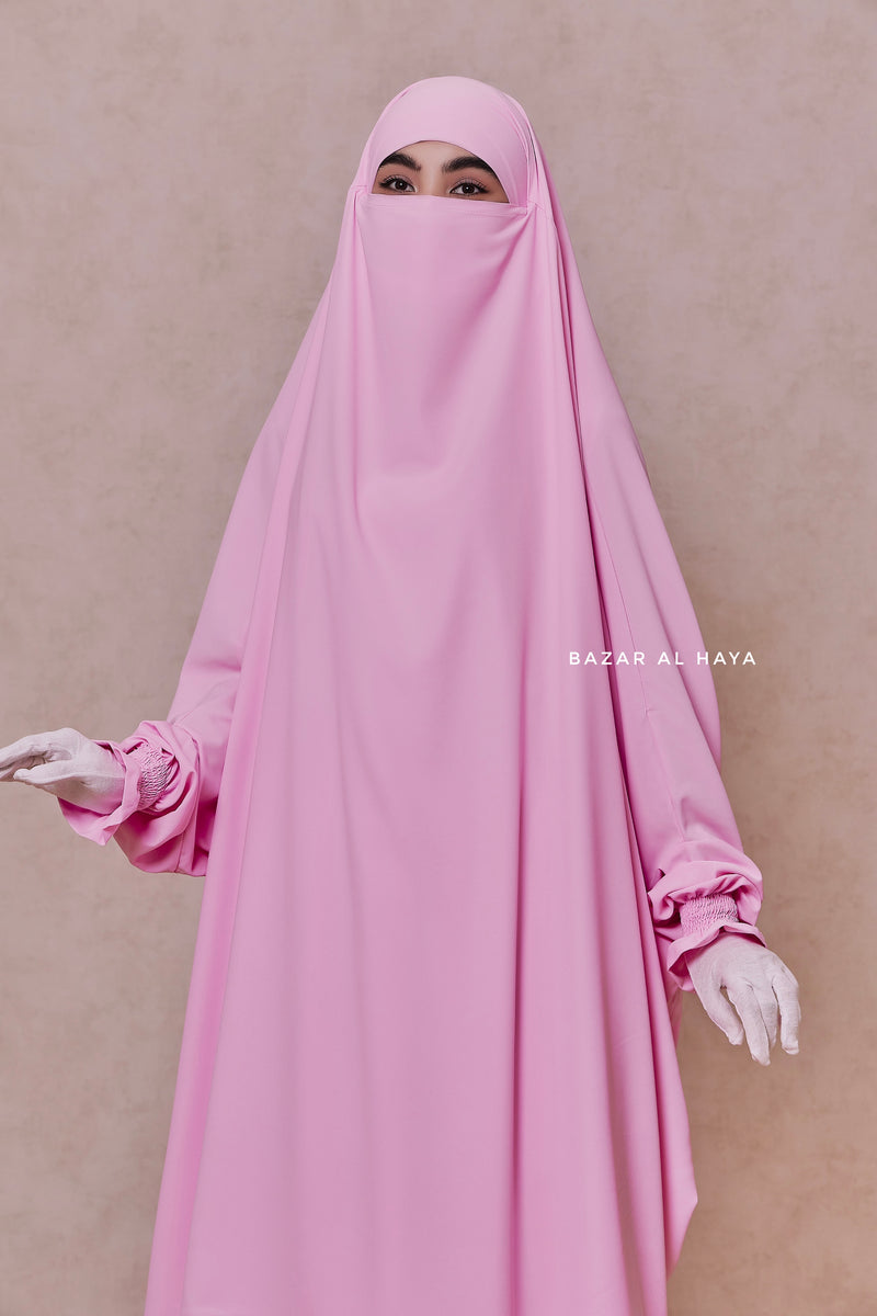 Baby Pink Hoor - Two Piece Jilbab With Skirt- Long & Loose