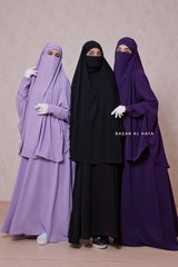 Yasmin Two Piece Jilbab With Dress & Khimar - Loose Style & Light Soft Breathable