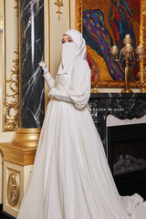 Rehan Embroidered Bridal Wedding Dress In Chiffon & Silk - For Walima & Wedding & Nikkah