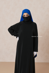 Black Salam Abaya - Comfy & Flowy - Silk Crepe