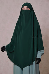 Emerald Mubarak Long Triangle Diamond Khimar - Nidha Extra Long