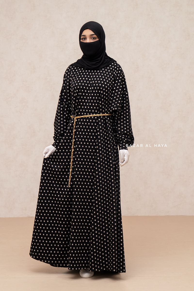 Black & Daisy Basimah Classic Design Warm Abaya Coat - Premium Wool