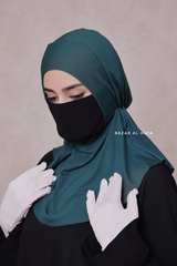 Emerald Neck Cover Underscarf In Cotton - Soft Undercap Bonnet