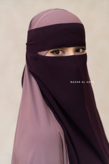 Purple Single Layer Niqab - Extremely Breathable - Large