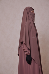 Coffee Eliza Long Triangle Diamond Khimar - Soft Cotton