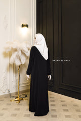 Black Salam Abaya - Comfy & Flowy - Silk Crepe