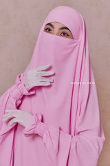 Baby Pink Hoor - Two Piece Jilbab With Skirt- Long & Loose