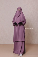 Hoor Dusty Rose - Two Piece Jilbab With Skirt- Long & Loose