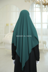 Emerald Square Scarf With Half Niqab Set - Super Breathable