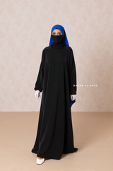 Black Salam Abaya - Comfy & Flowy - Silk Crepe