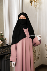 Madina Dusty Rose Abaya - Soft Relaxed Fit - Mediumweight Silk Crepe