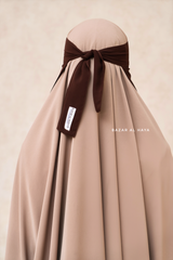 Brown Single Layer Niqab - Super Breathable - Medium & Large