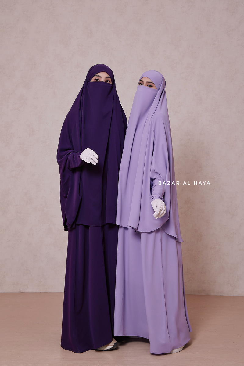 Yasmin Two Piece Jilbab With Dress & Khimar - Light Soft Breathable Flowy
