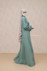 Eliza Mint Cotton Super Soft & Breathable Abaya Dress - Cozy