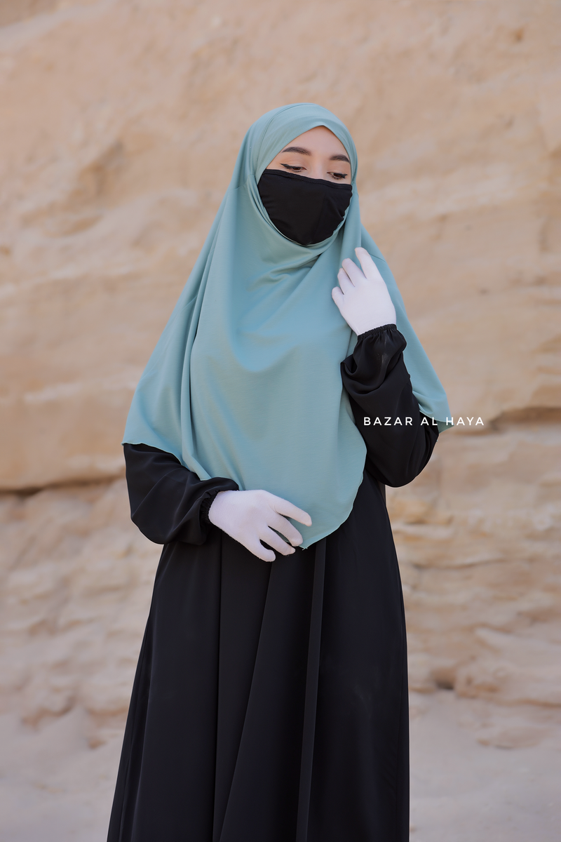 Mint Eliza Diamond Khimar - Stretch Cotton - Medium