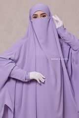 Lilac Yasmin Two Piece Jilbab With Dress & Khimar - Loose Style & Light Soft Breathable