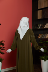 Salam Olive Abaya - Flowy & Relaxed Fit