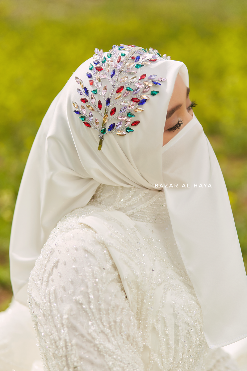 Colorful Diamond Crystal Bridal Diadema Headband - Handmade