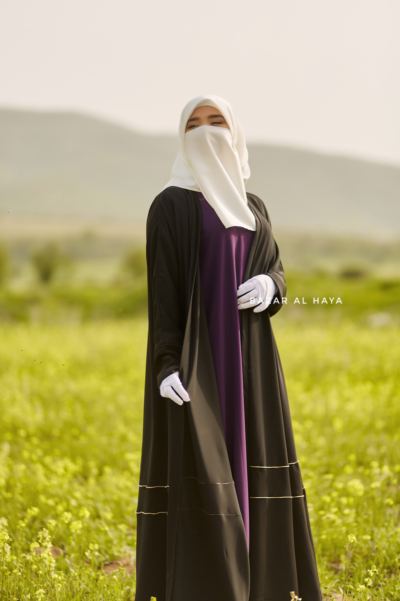 Black abaya open clearance
