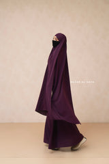 Hoor - Two Piece Purple Jilbab With Skirt- Long & Loose