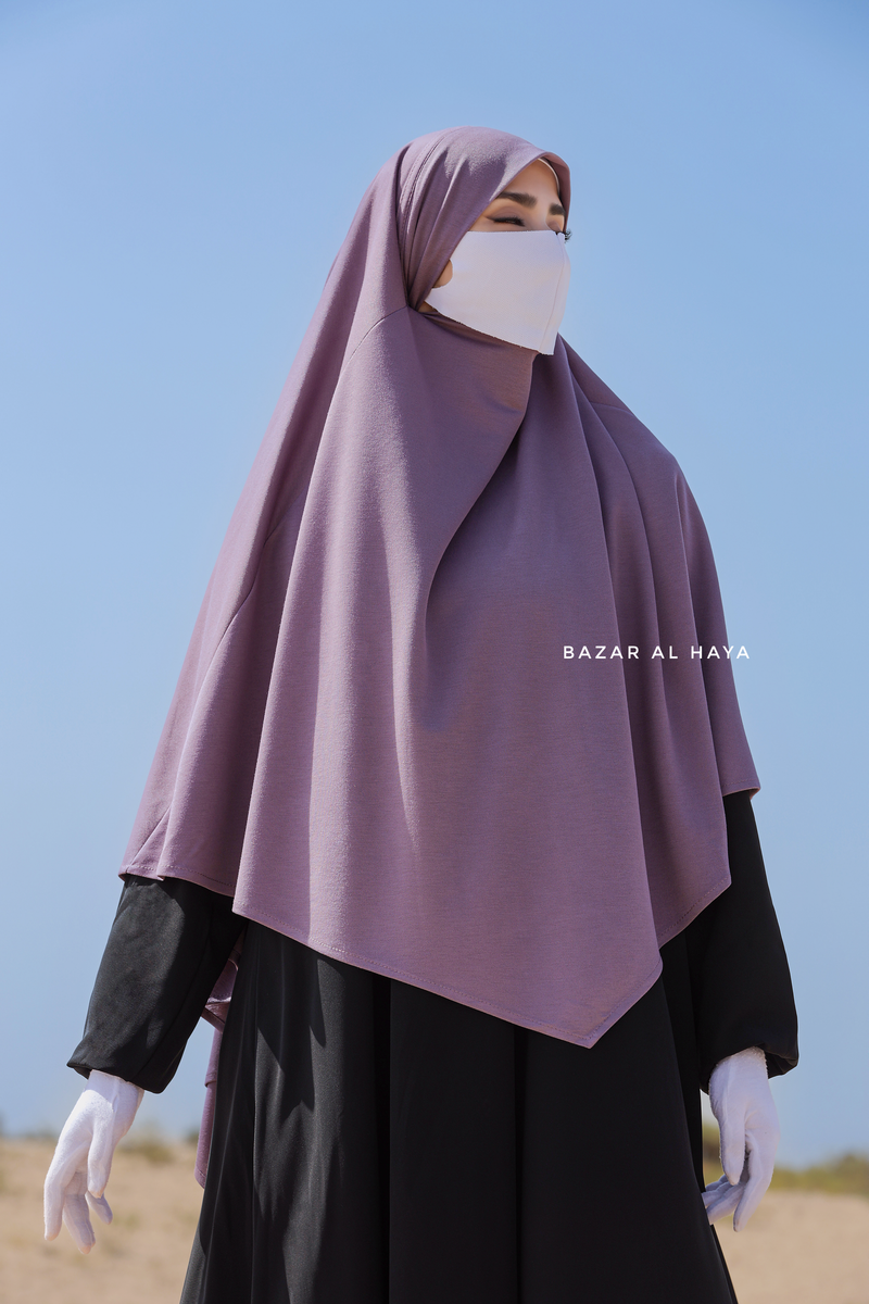 Viola Purple Shams Triangle Diamond Khimar - Cotton Trikataj