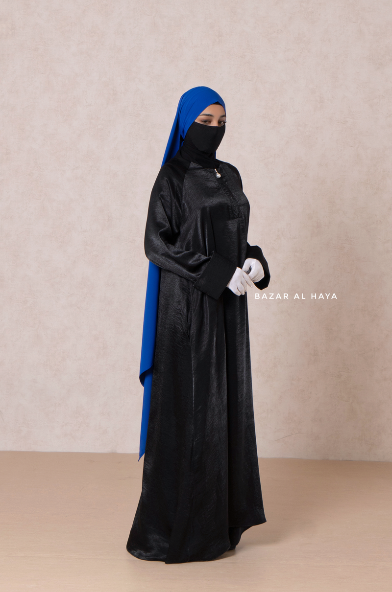 Nafisa Abaya - Soft Related Fit - Textured Satin