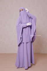 Lilac Yasmin Two Piece Jilbab With Dress & Khimar - Loose Style & Light Soft Breathable