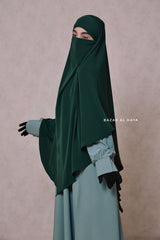 Emerald Mubarak Long Triangle Diamond Khimar - Nidha Extra Long