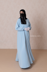 Baby Blue Salam Abaya - Loose & Wide In Nidha