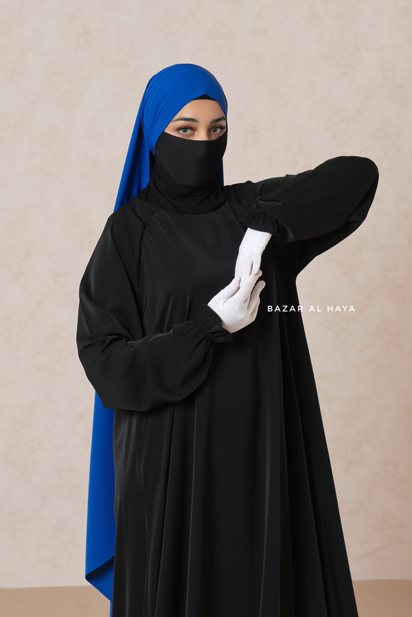 Black Salam Abaya - Comfy & Flowy - Silk Crepe