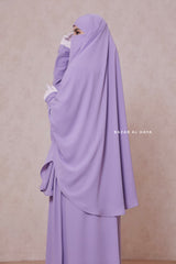 Lilac Yasmin Two Piece Jilbab With Dress & Khimar - Loose Style & Light Soft Breathable