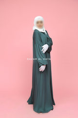 Eliza Emerald Cotton Super Soft & Breathable Abaya Dress - Cozy