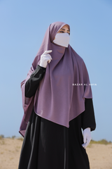 Viola Purple Shams Triangle Diamond Khimar - Cotton Trikataj