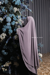 Two Layer Grey Flap Niqab - Wide & Super Breathable Veil