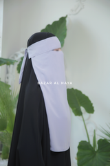 Silver Flap Single Niqab - Super Breathable Veil - Large