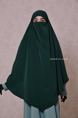 Emerald Mubarak Long Triangle Diamond Khimar - Nidha Extra Long