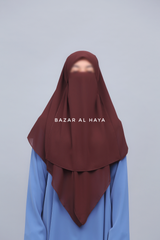 Brown Single Half Niqab - Super Breathable Veil