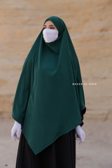 Mubarak Emerald Long Triangle Diamond Khimar - Nidha Extra Long