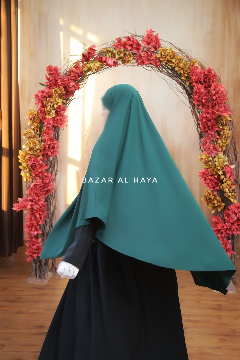 Emerald Mubarak Long Triangle Diamond Khimar - Nidha Extra Long