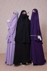 Yasmin Two Piece Jilbab With Dress & Khimar - Loose Style & Light Soft Breathable