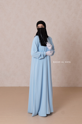 Baby Blue Salam Abaya - Loose & Wide In Nidha