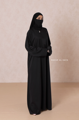 Black Madina Abaya - Soft Relaxed Fit - Mediumweight Silk Crepe