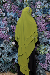 Kiwi Aiza Three Layered Diamond Khimar - Premium Stretch