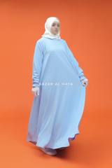 Baby Blue Salam Abaya - Loose & Wide In Nidha