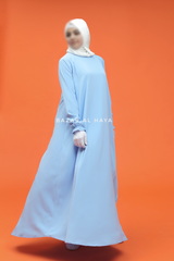 Baby Blue Salam Abaya - Loose & Wide In Nidha