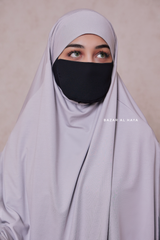 Silver Eliza Long Triangle Diamond Khimar - Soft Cotton